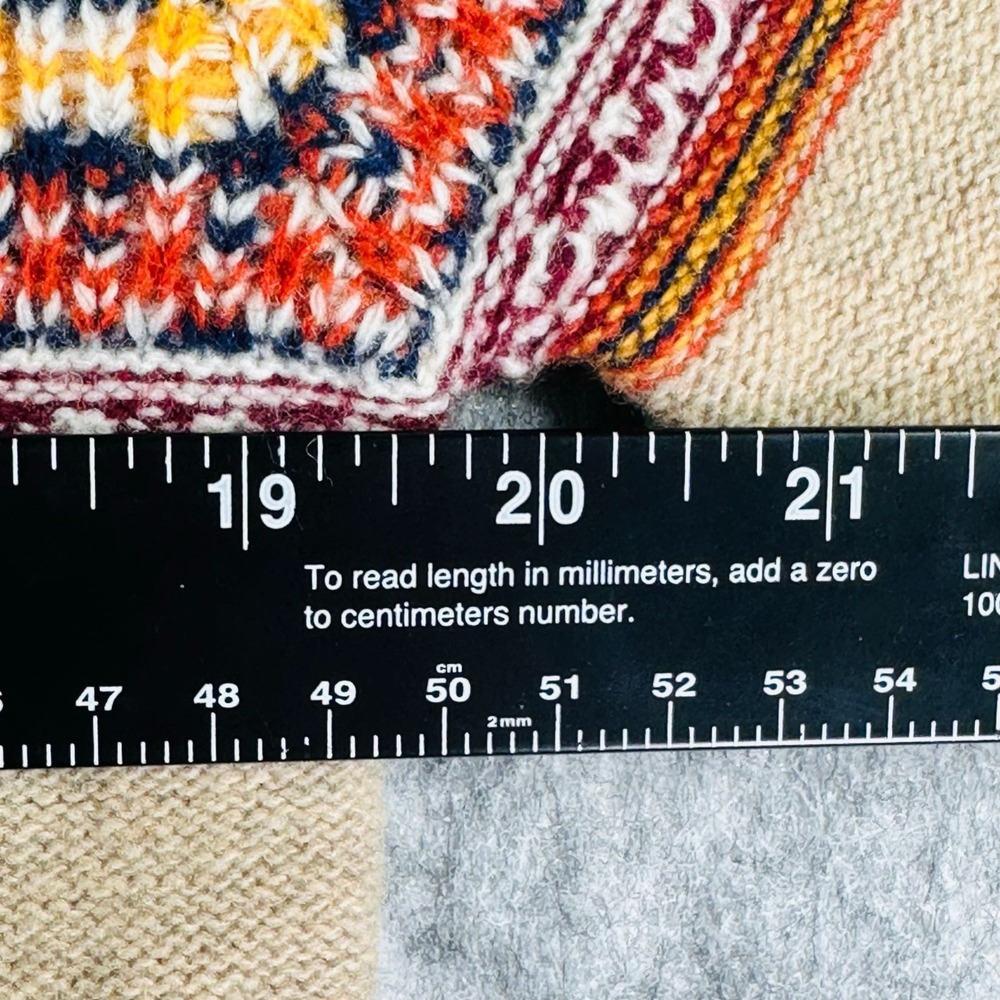 Third & Army Mens Med Wool Blend Fair Isle Sweater Mens Medium Nordic Crewneck - Picture 5 of 9